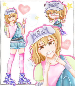 Yachi from official art